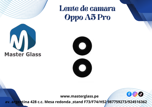 Lente de Camara Oppo A5 Pro