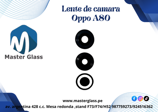 Lente de Camara Oppo A80
