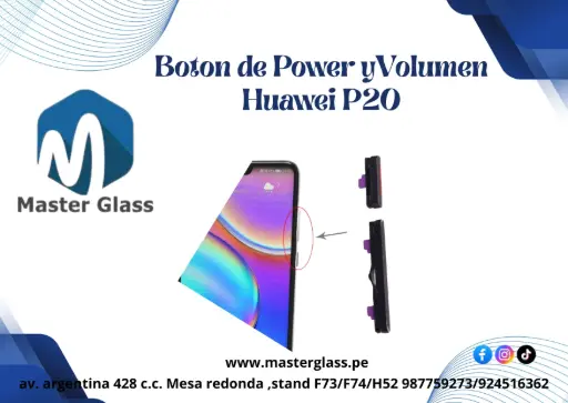 Boton de volumen y encendido para Huawei P20