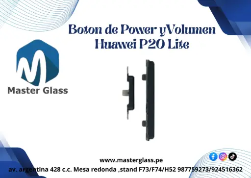 Boton de volumen y encendido para Huawei P20 Lite