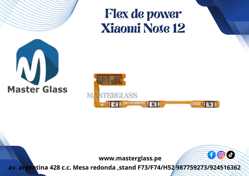 Flex de power y volumen Xiaomi Note 12