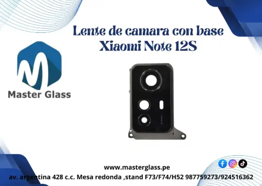 Lente de camara con base Xiaomi Note 12S