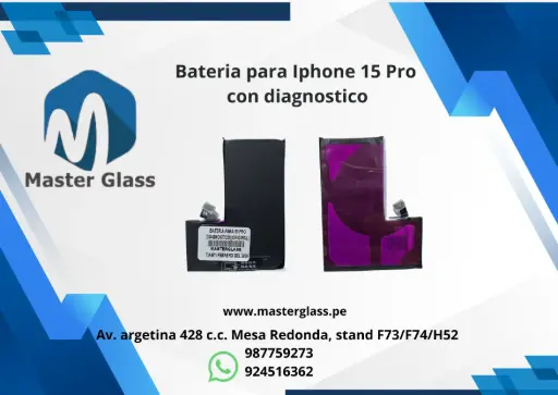 Bateria para Iphone 15 Pro con diagnostico
