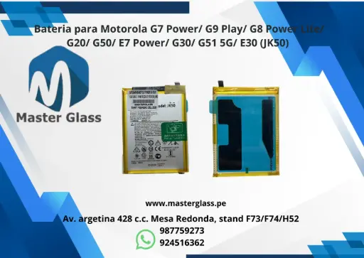 Bateria para Motorola G7 Power/ G9 Play/ G8 Power Lite/ G20/ G50/ E7 Power/ G30/ G51 5G/ E30 / G51 5G (JK50) 