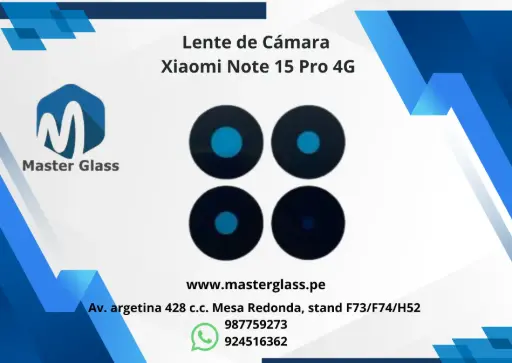 Lente de Cámara Xiaomi Note 15 Pro 4G