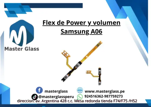Flex de Power y volumen Samsung A06