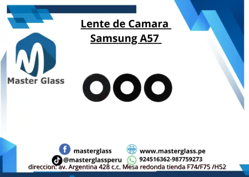 Lente de camara Samsung A57 (x3)