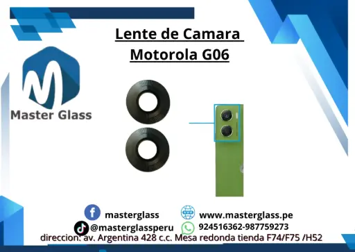 Lente de camara Motorola G06 (x2)